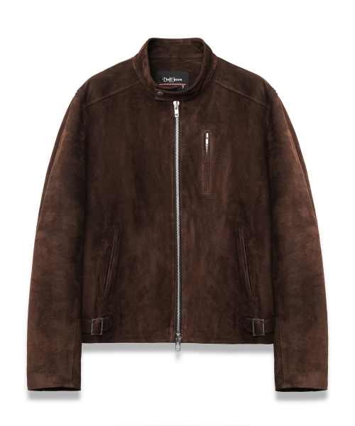 MUSINSA | DOFFJASON Premium cowhide suede biker jacket MOCHA