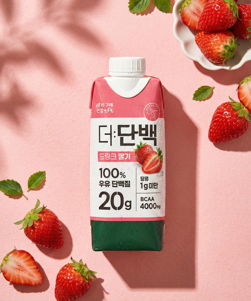 [36팩] 더단백 드링크 250ml 딸기 (18팩 x 2박스)