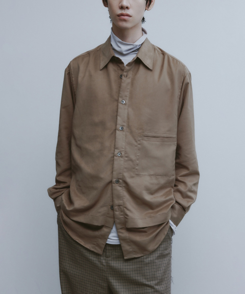 유스(YOUTH) Faux Suede Layered Shirt - Brown - 사이즈 & 후기 | 무신사