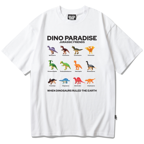 Белая футболка с коротким рукавом - Dino Paradise