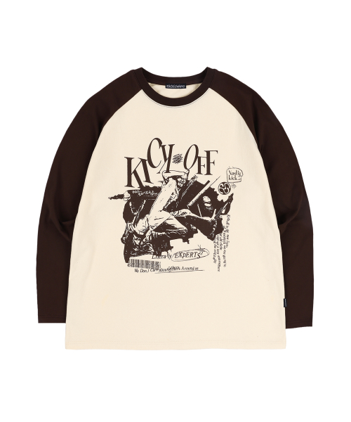 NASTY KICKの[NK] Pitchy Raglan Longsleeve 全2色 Long Sleeve - [NASTYKICK]