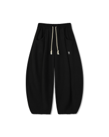 [AG X ESEELMI] Damage Sweat Balloon Pants - Black