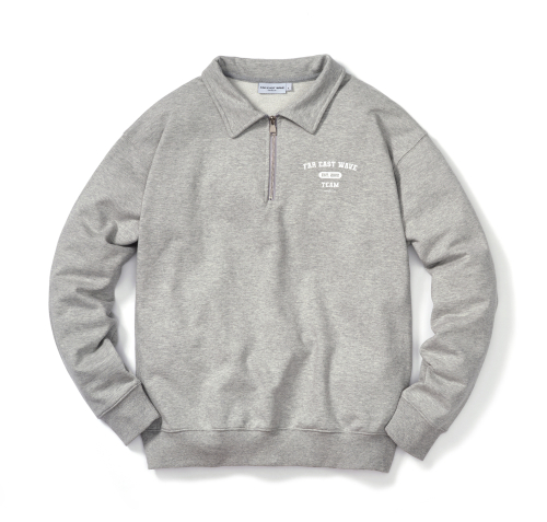 Свитшот FEW из органик-хлопка на молнии (Grey)