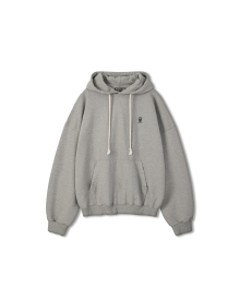 [AG X ESEELMI] Damage Sweat Hoodie - Melange Grey