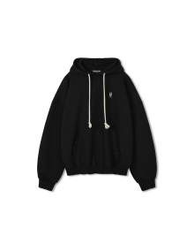 [AG X ESEELMI] Damage Sweat Hoodie - Black