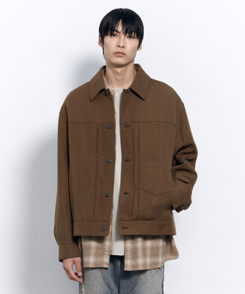 Куртка из конопли и шерсти TYPE1 CAMEL BEIGE