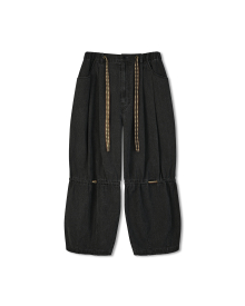 [AG X ESEELMI] Ethnic Jacquard Strap Pigment Pants