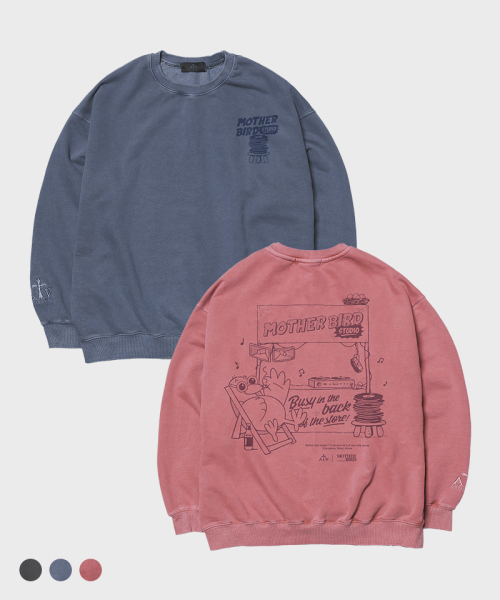 [ATW x Mother Bird] Свитшот Busy in the Bag Pigment