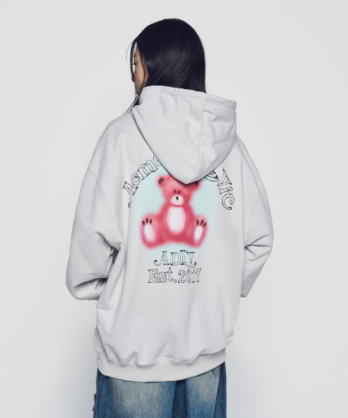 BLUR SKETCH BEAR HOODIE (3 COLOR)