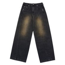 FRONT SIDE LINE SEMI TAPERED DENIM PANTS