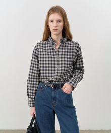 UNISEX CHECK FLANNEL SHIRT BLACK CHECK_UDSH4C104BK