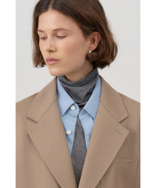 ESSENTIAL TURTLENECK TENCEL T-SHIRT MELANGE GREY_UDTS4C203G2