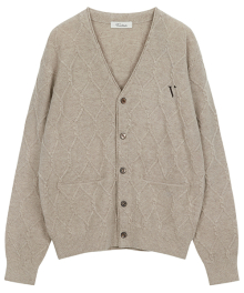 CABLE CARDIGAN [BEIGE]