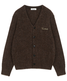 ALPACA LOGO CARDIGAN [BROWN]