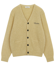 ALPACA LOGO CARDIGAN [LIGHT YELLOW]