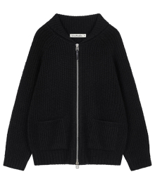 RAGLAN COWICHAN CARDIGAN [BLACK]