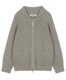 RAGLAN COWICHAN CARDIGAN [WARM GREY]