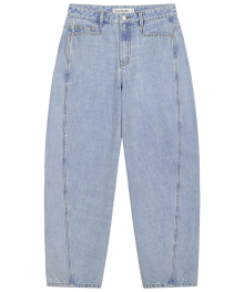 CURVED DENIM PANTS [LIGHT BLUE]