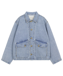 BUTTON UP DENIM JACKET [LIGHT BLUE]