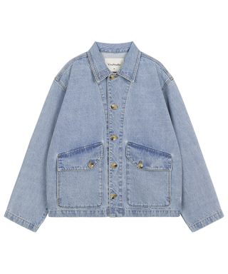 비바스튜디오(VIVASTUDIO) BUTTON UP DENIM JACKET [LIGHT BLUE] 상품 이미지