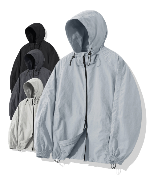 2way Oversize Windbreaker Jacket_Cool серый