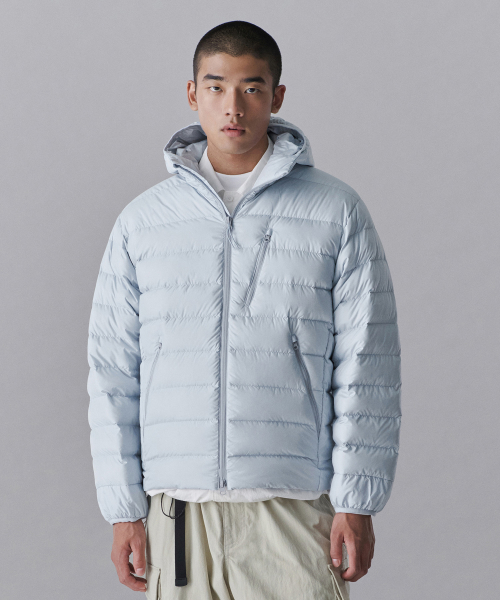 무신사 스탠다드() 시티 레저 후디드 라이트 다운 재킷 [클라우디 블루] 상품 이미지