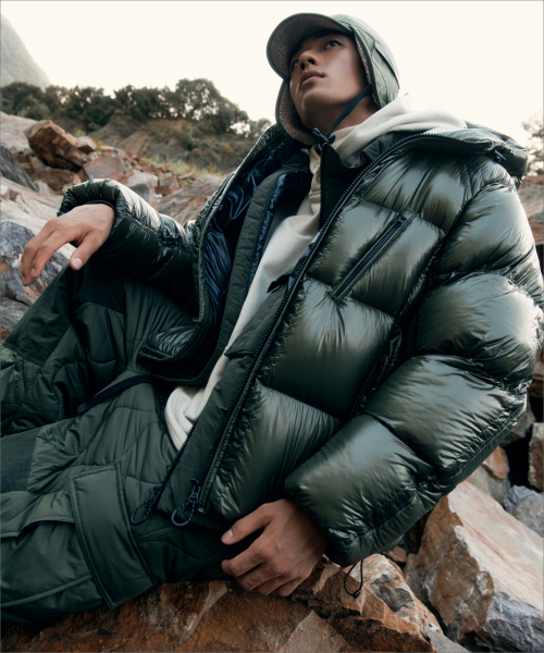 Легкий пуховик-анорак Sheer Ripstop Hooded Down Short Jacket [Khaki]