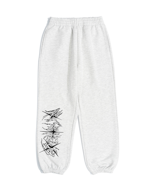 3 STARS JOGGER PANTS (LIGHT MELANGE)