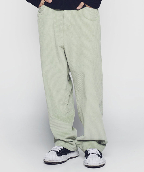 WIDE BIG CORDUROY PANTS (2COLOR)