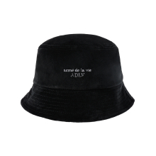 BASIC LOGO VELOUR BUCKET HAT