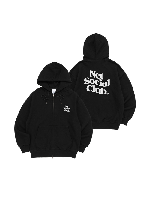 WAVY LOGO HOOD ZIP-UP (чёрный)
