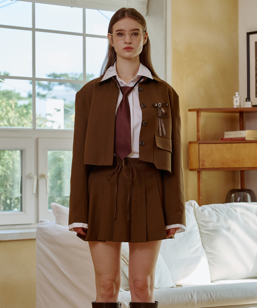 MILD CROP BLAZER / коричневый