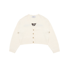 BASIC LOGO CROP CARDIGAN