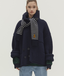 PREPPY DOUBLE KNIT CARDIGAN NAVY