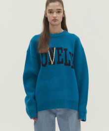 LONELY/LOVELY CASHMERE KNIT SWEATER BLUE