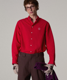 LOGO OXFORD SHIRT RED