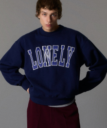 LONELY/LOVELY FLUFF SWEATSHIRT NAVY-BLUE