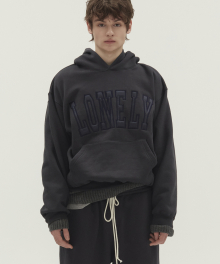 LONELY/LOVELY FLUFF HOODIE CHARCOAL-NAVY