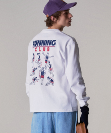 RUNNING CLUB LONG SLEEVE T-SHIRT WHITE