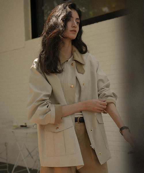 Coloring collar point utility jacket_Light бежевый
