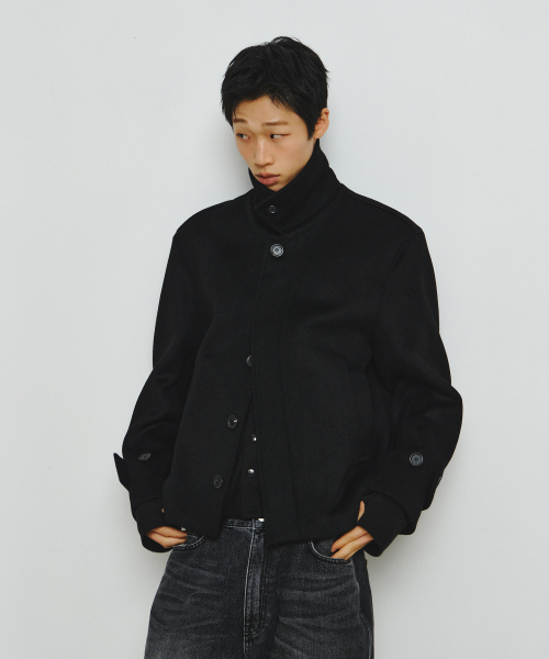 Short mac coat (black)