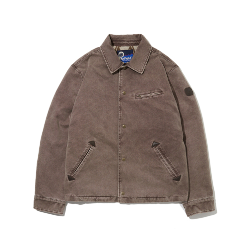 FADED COTTON DESTROYED JACKET BROWN_FQ3WJ15U