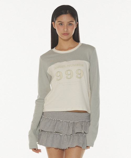 ANGEL NUMBER CROP T - MINT
