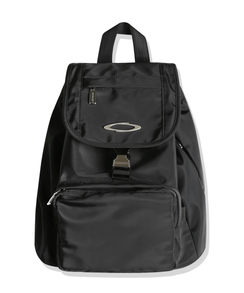★NOIAGO★ Nylon Flip Backpack Black NOI1383 NOOGI Backpack (Black) - Elboque