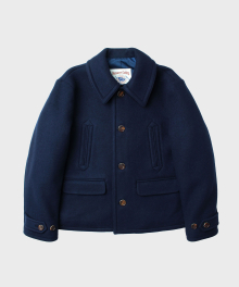 VIRGIN WOOL NAVY SOFT SHORT COAT [Sailor Blue]