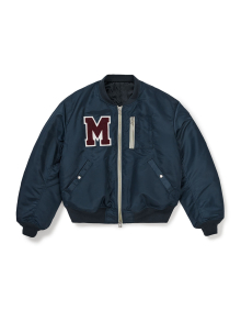 [Mmlg] FAMILY NAME FLIGHT JACKET (NAVY)