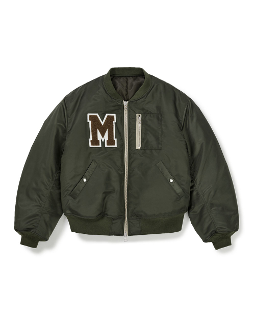 [Mmlg] FAMILY NAME FLIGHT JACKET (оливковый)