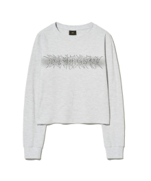 W FINALLY CROP LONGSLEEVE - ASH