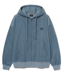 EVERYDAY CORDUROY HOOD ZIP UP - BLUE