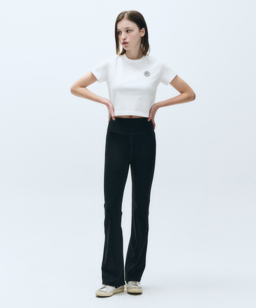 MOUVEMENT W CLASSIC LOGO BOOTCUT LEGGINGS чёрный